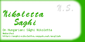 nikoletta saghi business card